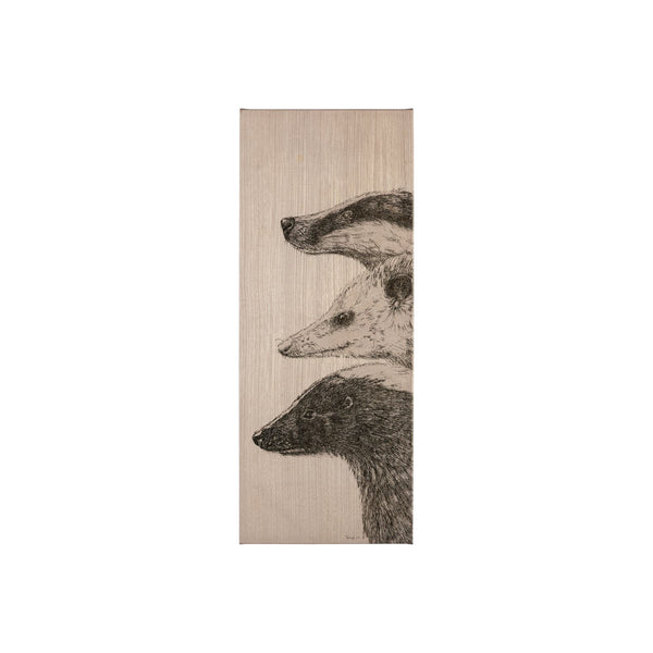 Three is a Crowd I by Mercana Studio a Hand Embellished Textured Canvas