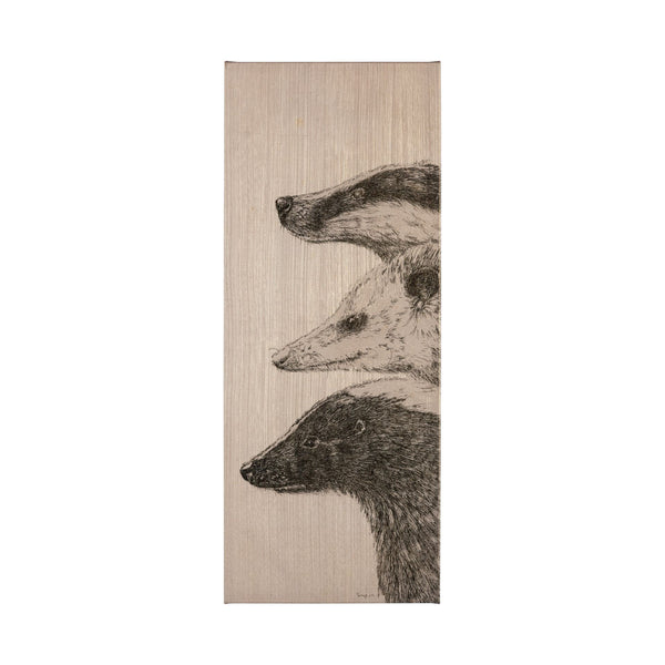 Three is a Crowd I by Mercana Studio a Hand Embellished Textured Canvas