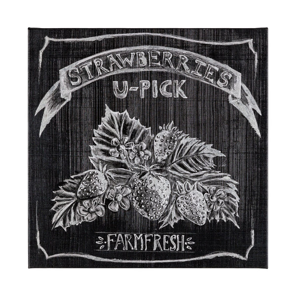 Farm Fresh Strawberries by Mercana Studio a Hand Embellished Textured Canvas
