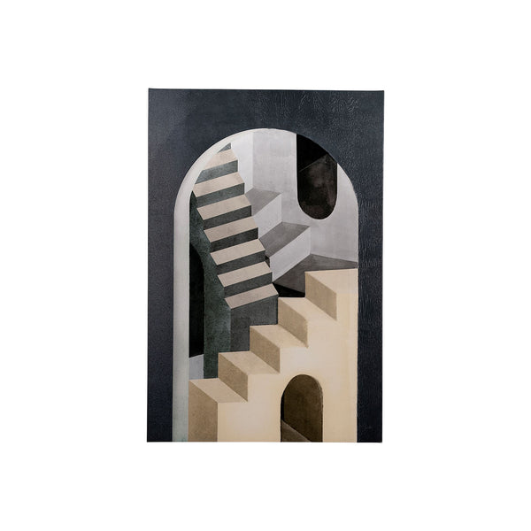 Labyrinth I Tri Color by Mercana Studio a Hand Embellished Textured Canvas