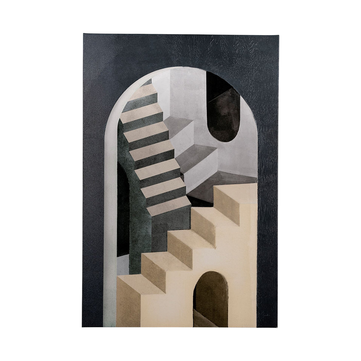 Labyrinth I Tri Color by Mercana Studio a Hand Embellished Textured Canvas from Mercana - Luna Furniture
