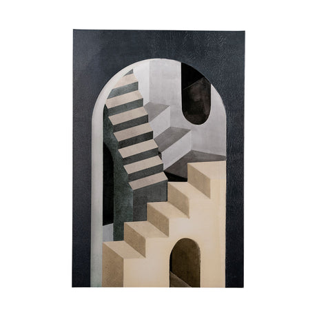Labyrinth I Tri Color by Mercana Studio a Hand Embellished Textured Canvas from Mercana - Luna Furniture