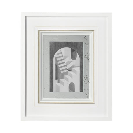 Labyrinth I Gray by Mercana Studio a Hand Embellished Textured Framed Art Print Matted under Glass from Mercana - Luna Furniture