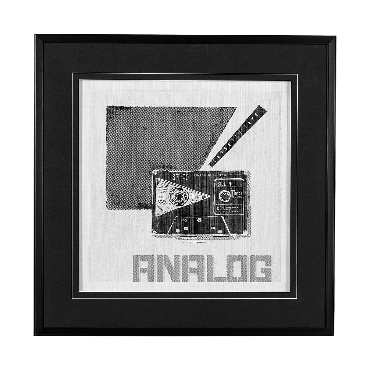 Cassette Tape I by Alarm a Hand Embellished Textured Framed Art Print Matted under Glass from Mercana - Luna Furniture