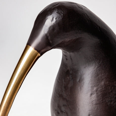 Dodo Kiwi 7L x 4W Black Cast Aluminum Mauritian Bird Sculpture from Mercana - Luna Furniture