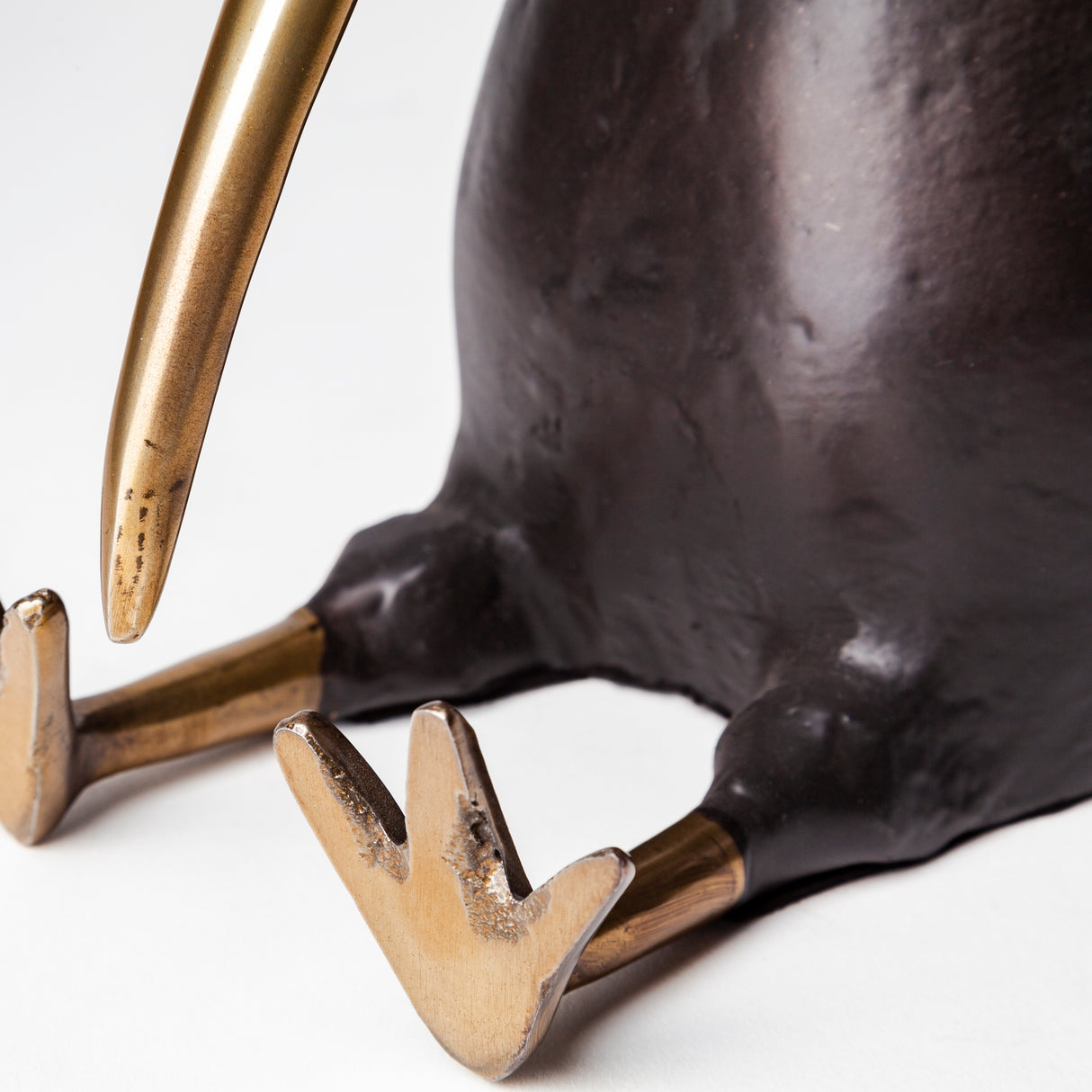 Dodo Kiwi 7L x 4W Black Cast Aluminum Mauritian Bird Sculpture from Mercana - Luna Furniture
