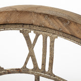 Mething Light Brown 25" Medium Farmhouse Wall Clock from Mercana - Luna Furniture