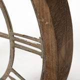 Mething Light Brown 19" Small Farmhouse Wall Clock from Mercana - Luna Furniture