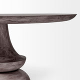 Crossman 60" Round Dark Brown/Gray Solid Wood Table Top & Base Dining Table from Mercana - Luna Furniture
