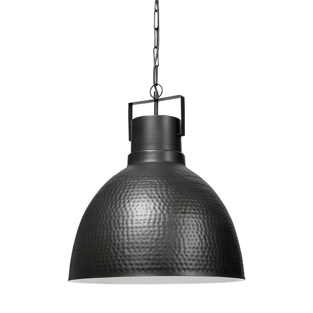 Minerva 19x22 Metallic Gray Hammered Detail Pendant Light from Mercana - Luna Furniture