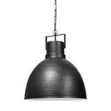 Minerva 19x22 Metallic Gray Hammered Detail Pendant Light from Mercana - Luna Furniture