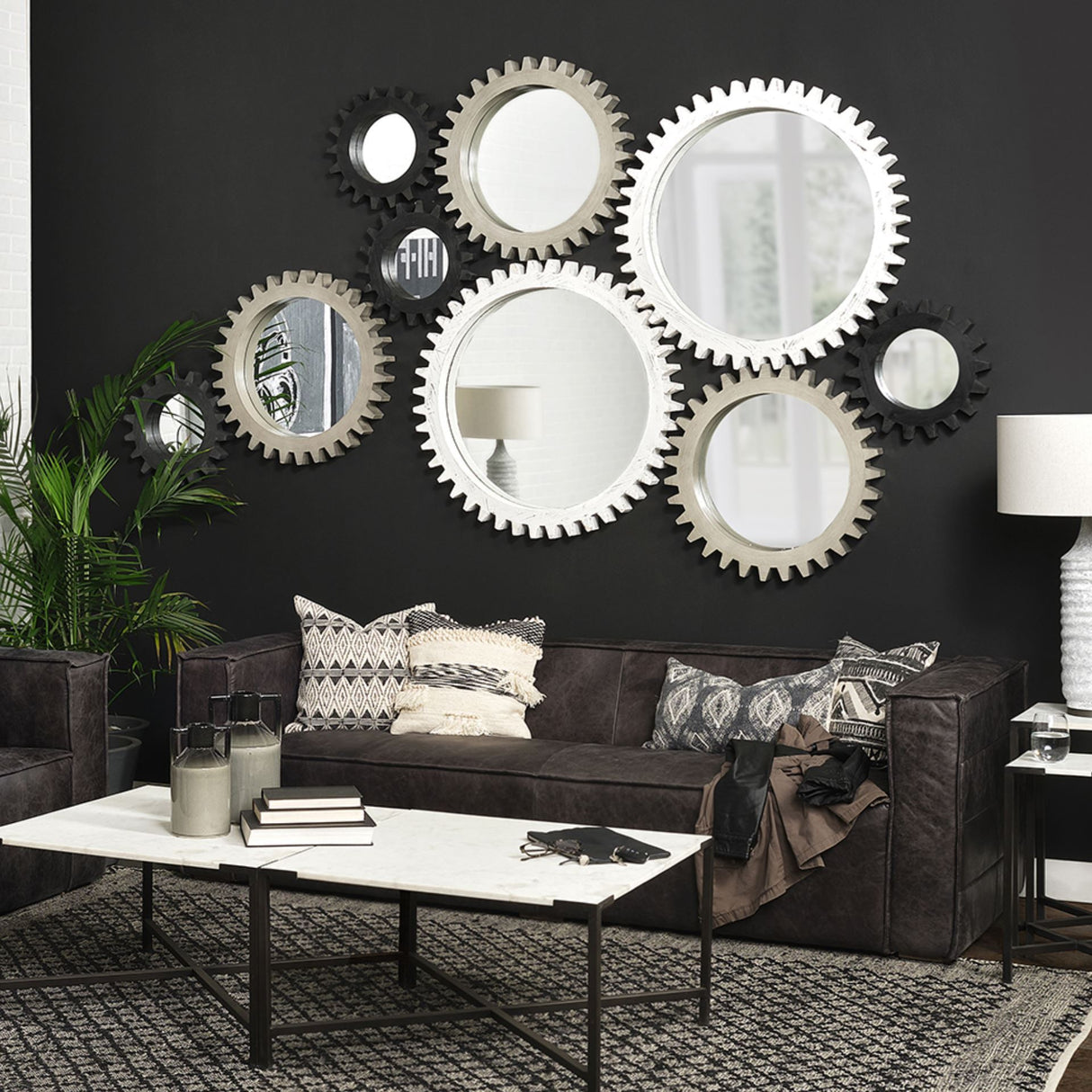 Beardell 18 x 18 Cream And Black Details With Tassels Decorative Pillow Cover from Mercana - Luna Furniture