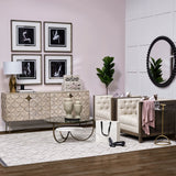 Excelsior I (72x18.3) Solid Wood Gold Metal Base 4 Cabinet Door SideBoard from Mercana - Luna Furniture