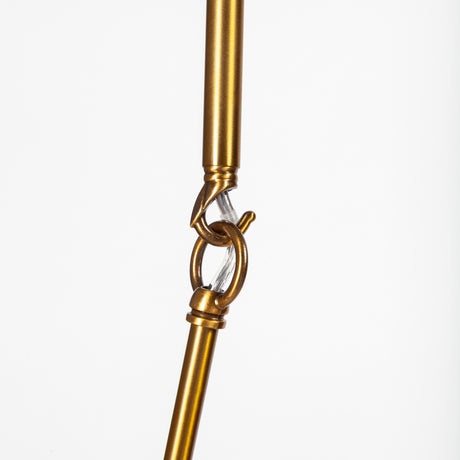 Desousa II (33.9"L x 8.8"W x 28"H) Brass-Toned Metal Multi-Arm Three Light Chandelier from Mercana - Luna Furniture