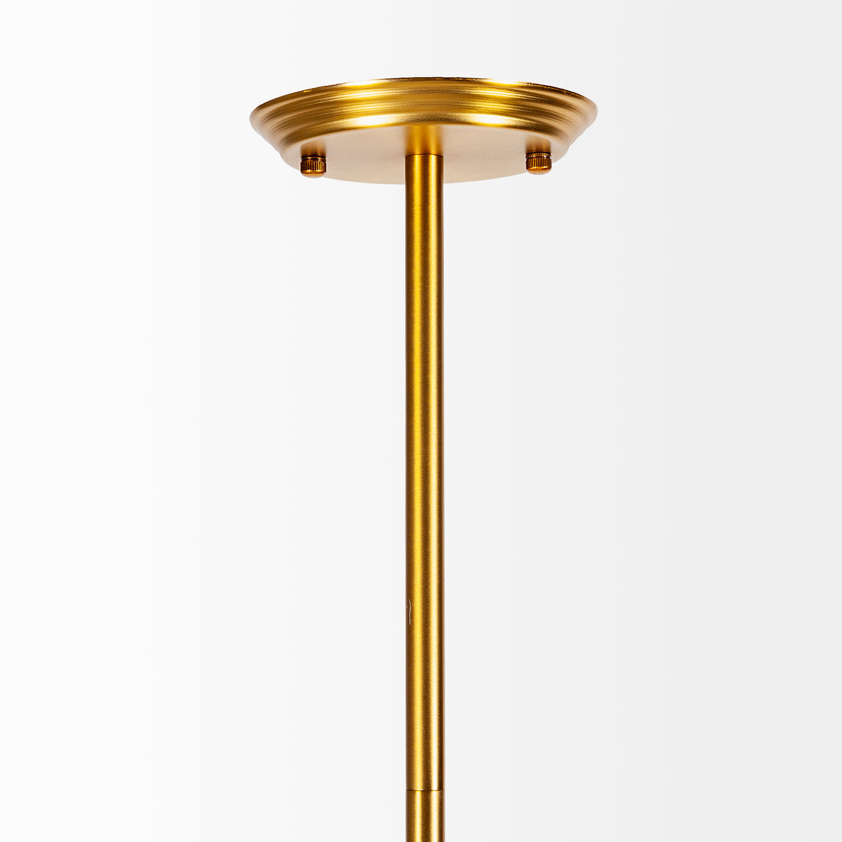 Desousa II (33.9"L x 8.8"W x 28"H) Brass-Toned Metal Multi-Arm Three Light Chandelier from Mercana - Luna Furniture
