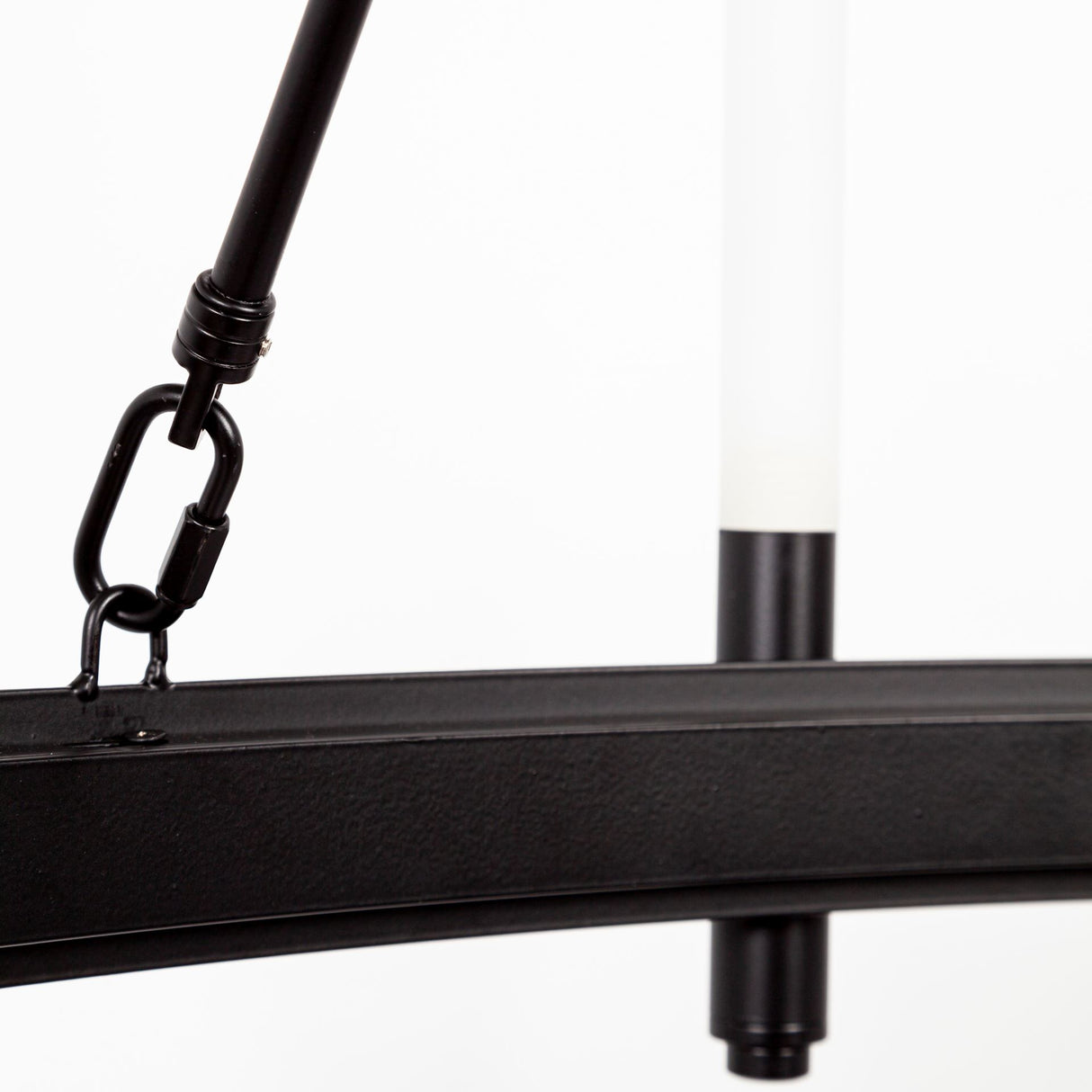 Decamp I (47.2"x36.2") Black Metal Chassis Glass Tube Twelve Light Chandelier from Mercana - Luna Furniture