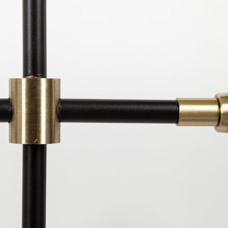 Decarlo II (43" x 41") Black/Gold Metal Multi-Arm Thirteen Light Chandelier from Mercana - Luna Furniture