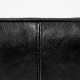 Flavelle II Black Leather Cushion Seat and Solid Iron Base Accent Chair from Mercana - Luna Furniture