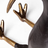 Dodo Kiwi 7L x 4W Black Cast Aluminum Mauritian Bird Sculpture from Mercana - Luna Furniture