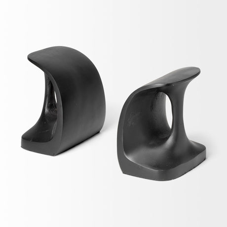 Last Cobbler's (Set of 2) 8L x 6W Black Shoemaker Tool Bookends from Mercana - Luna Furniture