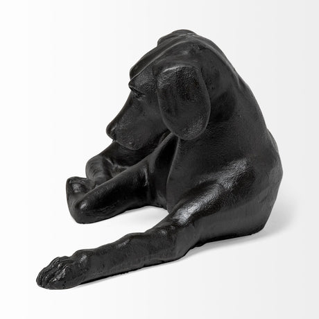 Czar 11L x 7W Black Metal Labrador Retriever from Mercana - Luna Furniture
