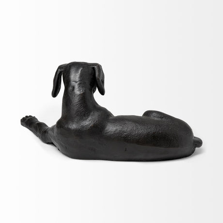 Czar 11L x 7W Black Metal Labrador Retriever from Mercana - Luna Furniture