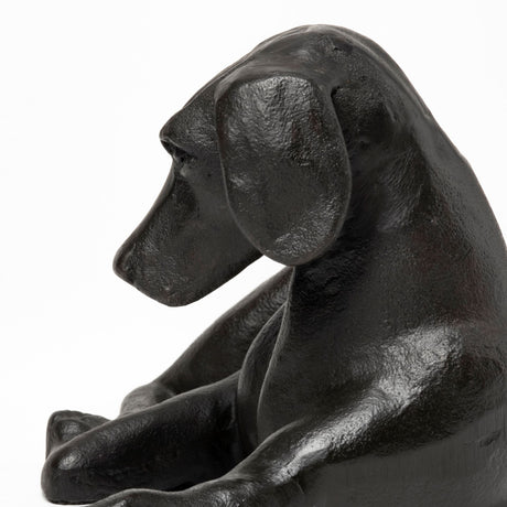 Czar 11L x 7W Black Metal Labrador Retriever from Mercana - Luna Furniture
