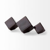 Mayweather (Set of 3) Black Geometric Ceramic Cubes from Mercana - Luna Furniture