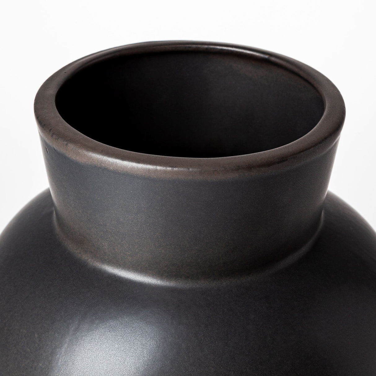 Laforge II Black Ceramic Vase from Mercana - Luna Furniture
