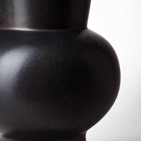 Laforge II Black Ceramic Vase from Mercana - Luna Furniture