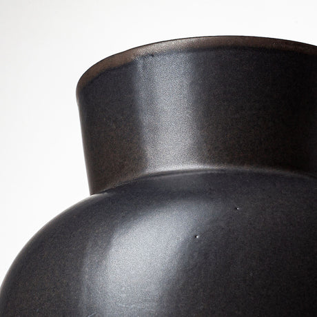 Laforge II Black Ceramic Vase from Mercana - Luna Furniture