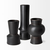 Laforge III Black Ceramic Vase from Mercana - Luna Furniture