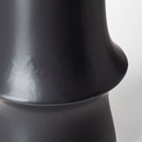 Laforge III Black Ceramic Vase from Mercana - Luna Furniture