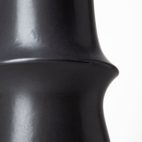 Laforge III Black Ceramic Vase from Mercana - Luna Furniture