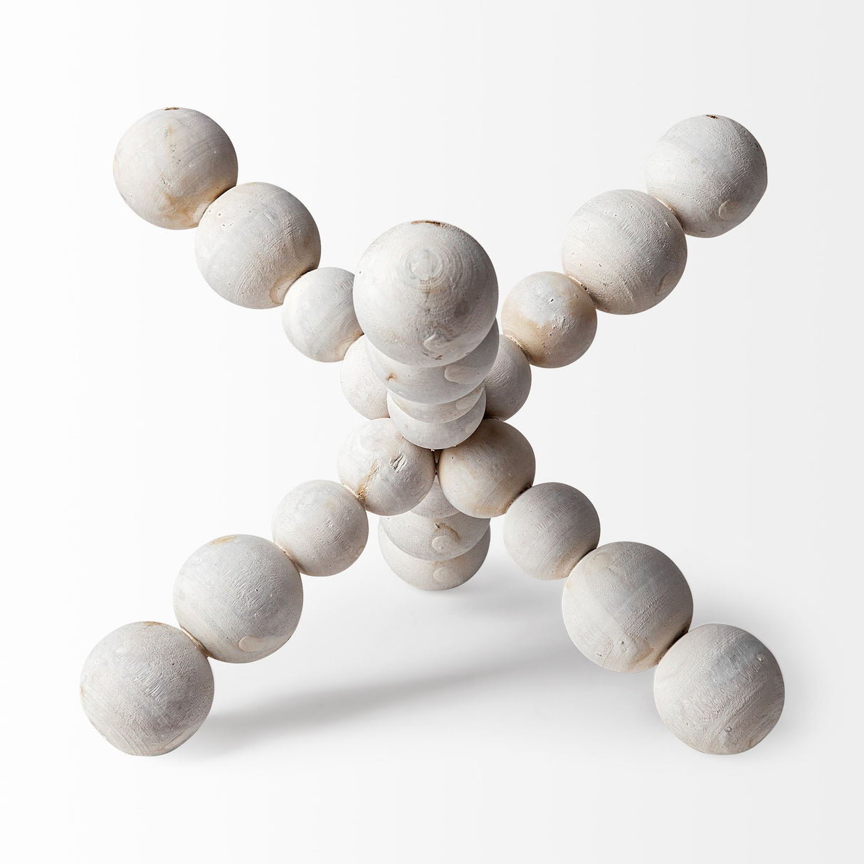 Carrollton II (Large) 9L x 9W Off-White Geometric Wood Ball Jack from Mercana - Luna Furniture