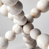 Carrollton II (Large) 9L x 9W Off-White Geometric Wood Ball Jack from Mercana - Luna Furniture