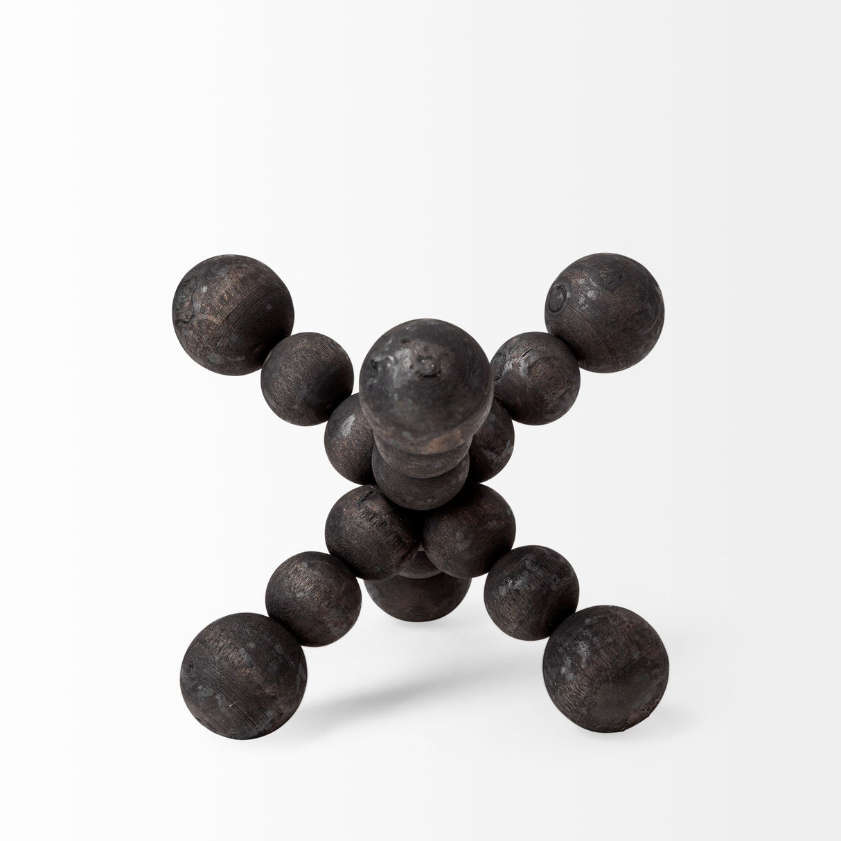Carollan I (Small) 7L x 7W Black Geometric Wood Ball Jack from Mercana - Luna Furniture