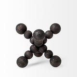 Carollan I (Small) 7L x 7W Black Geometric Wood Ball Jack from Mercana - Luna Furniture