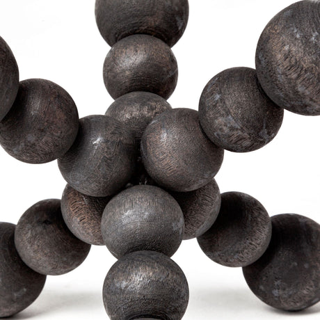 Carollan I (Small) 7L x 7W Black Geometric Wood Ball Jack from Mercana - Luna Furniture