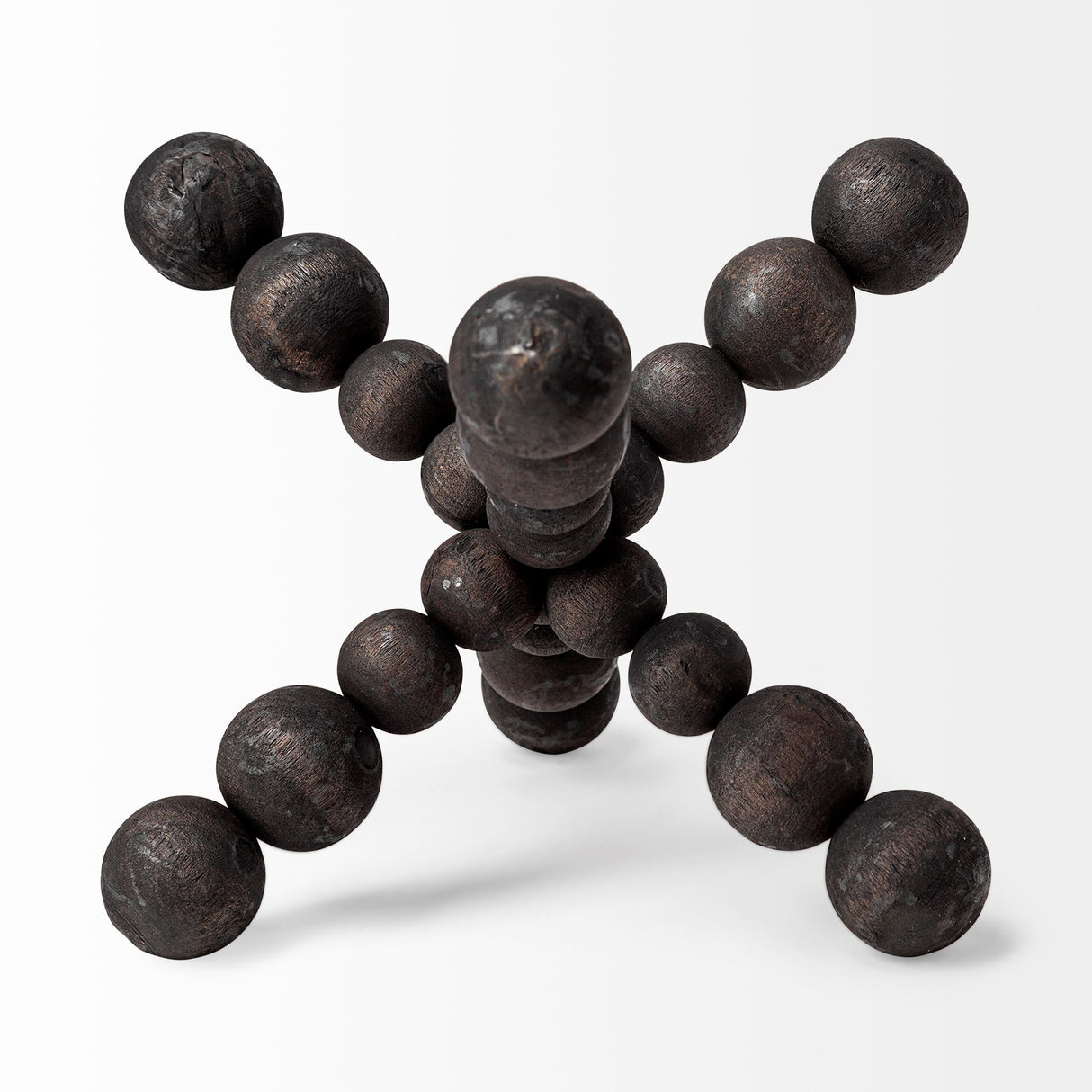 Carollan II (Large) 9L x 9W Black Geometric Wood Ball Jack from Mercana - Luna Furniture