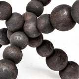 Carollan II (Large) 9L x 9W Black Geometric Wood Ball Jack from Mercana - Luna Furniture