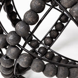 Earnhardt I Small 9L x 9W Black Wooden Beaded Orb from Mercana - Luna Furniture