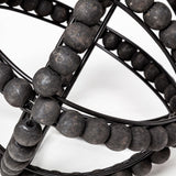 Earnhardt I Small 9L x 9W Black Wooden Beaded Orb from Mercana - Luna Furniture
