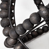 Earnhardt II Large 11L x 11W Black Wooden Beaded Orb from Mercana - Luna Furniture