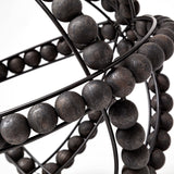 Earnhardt II Large 11L x 11W Black Wooden Beaded Orb from Mercana - Luna Furniture