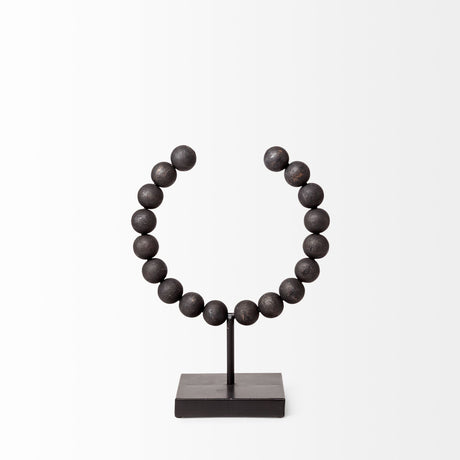 Tulane I (Small) 9L x 5W Black Beaded Broken Sphere Decorative Object from Mercana - Luna Furniture