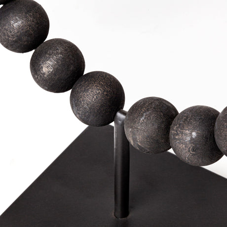 Tulane I (Small) 9L x 5W Black Beaded Broken Sphere Decorative Object from Mercana - Luna Furniture