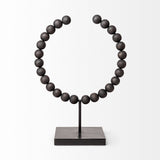 Tulane II (Large) 12L x 6W Black Beaded Broken Sphere Decorative Object from Mercana - Luna Furniture