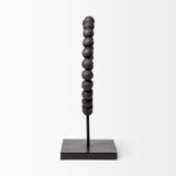 Tulane II (Large) 12L x 6W Black Beaded Broken Sphere Decorative Object from Mercana - Luna Furniture