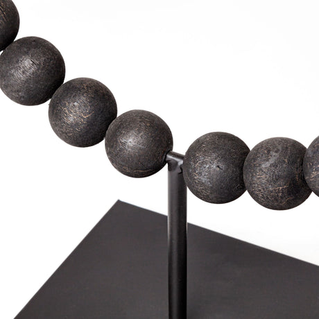 Tulane II (Large) 12L x 6W Black Beaded Broken Sphere Decorative Object from Mercana - Luna Furniture